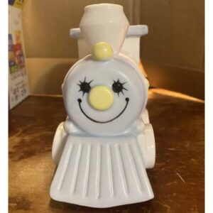 1985 Porcelain Train Nursery Figurine Enesco Vintage Pastel Colors Home Decor