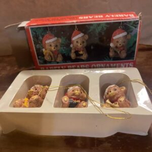BARELY BEARS Ornaments Set Of 3 For Christmas Around the World * House Of Lloyd