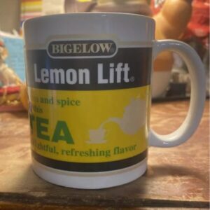 BIGELOW LEMON LIFT TEA "MUG"porcelain Coffee Mug Tea Cocoa Hot Drinks Kitchen