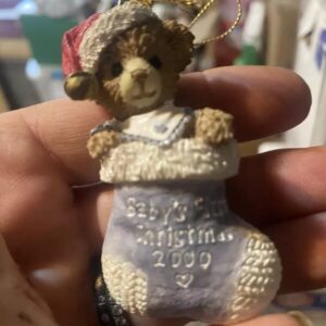 Bear In Stocking Christmas Ornament Baby’s First Christmas 2000 Holiday Collect