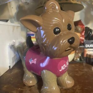 JoJo Siwa Coin Bank BOW-BOW Yorkie DOG Puppy CERAMIC BANK 9” Tall Kids Girls