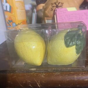 Lemon salt and pepper shakers Set summer kitchen decor 3" x 2" New In Open Pack
