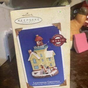 Lighthouse Greetings #8 Ornament Magic Collectors Series Hallmark Keepsake 2004