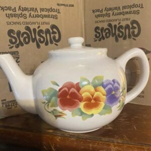 Pansies Teapot Corelle Summer Blush Flowers Floral Jay Import Co Ceramic Tea