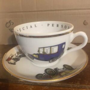 Cup & Saucer Set A Princess House Exclusive Vintage Cars Fine Porcelain Collecto