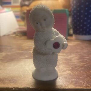 Dept. 56 Snowbabies Figurine July Birthstone My Heart Shines For You Red Jewel