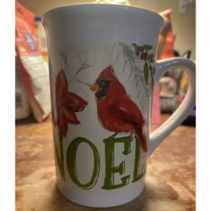 Noel Cardinal Coffee Mug Christmas Holiday Ceramic Hot Or Cold Drinks Cocoa Cup