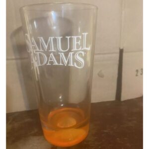 Samuel Adams’ Drinking Glass 3D Vintage Orange Bottom Basketball Design Drinks
