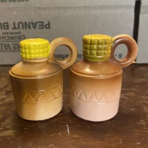 moonshine whiskey jug salt and pepper shakers Plastic With Stoppers Novelty Set
