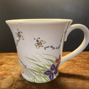 Beelieve Coffee Mug - Mary Kay - Bees And Flowers Surround The Cup Porcelain Tea